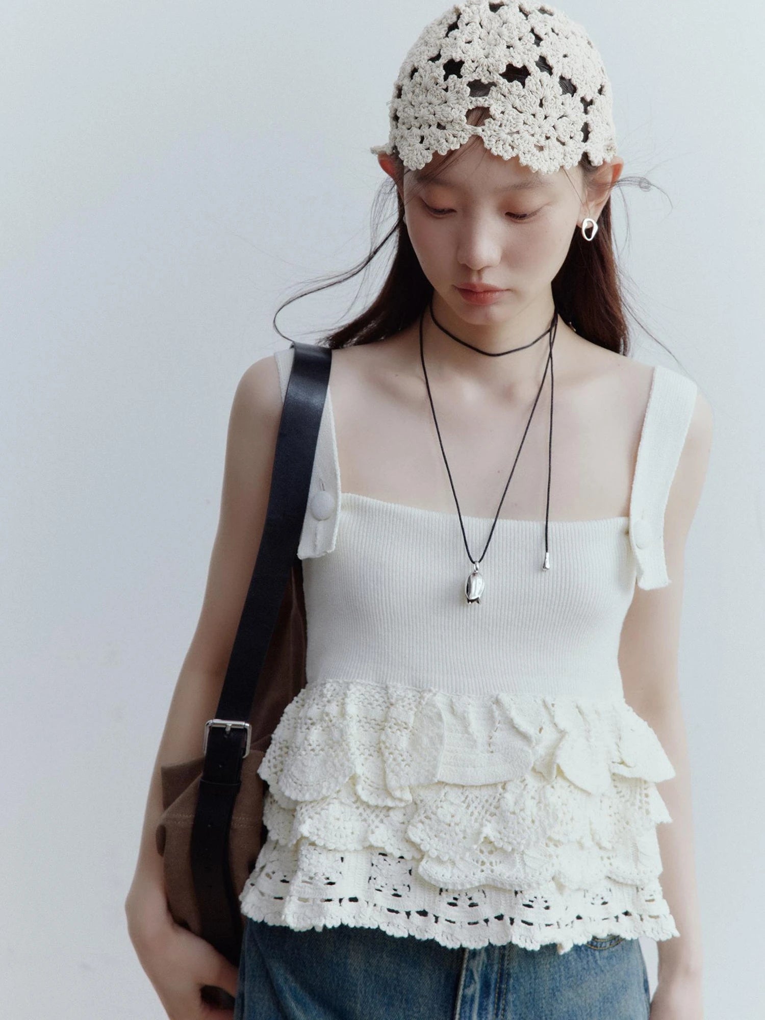 Geometric Asymmetry Ear Cuff Frosted Glossy Finish