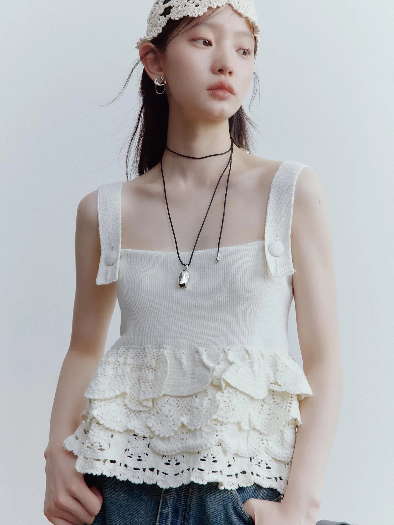 Geometric Asymmetry Ear Cuff Frosted Glossy Finish