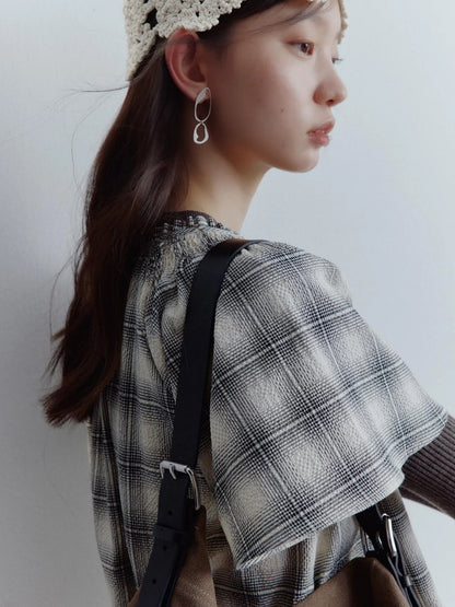 Geometric Asymmetry Ear Cuff Frosted Glossy Finish