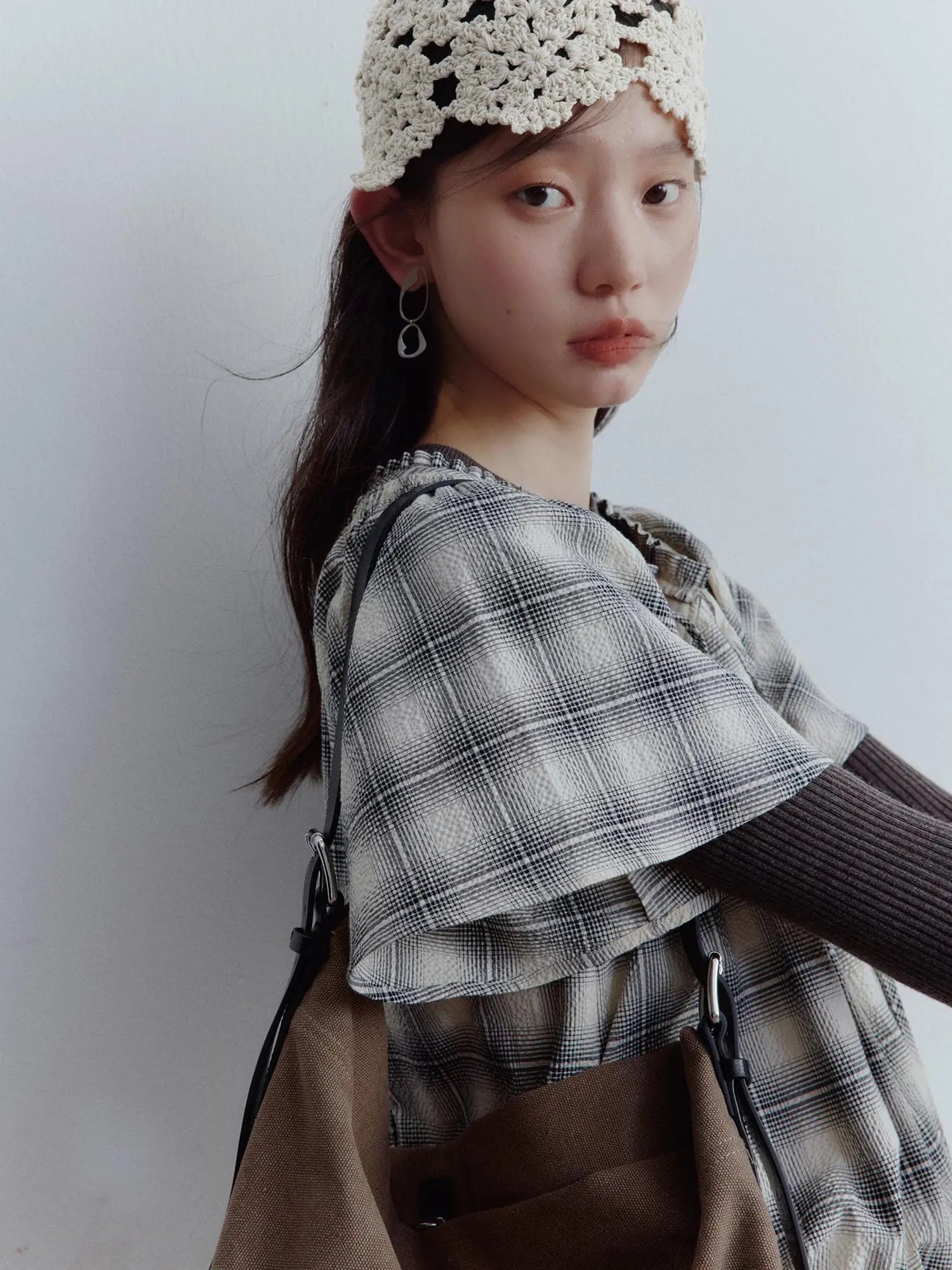 Geometric Asymmetry Ear Cuff Frosted Glossy Finish