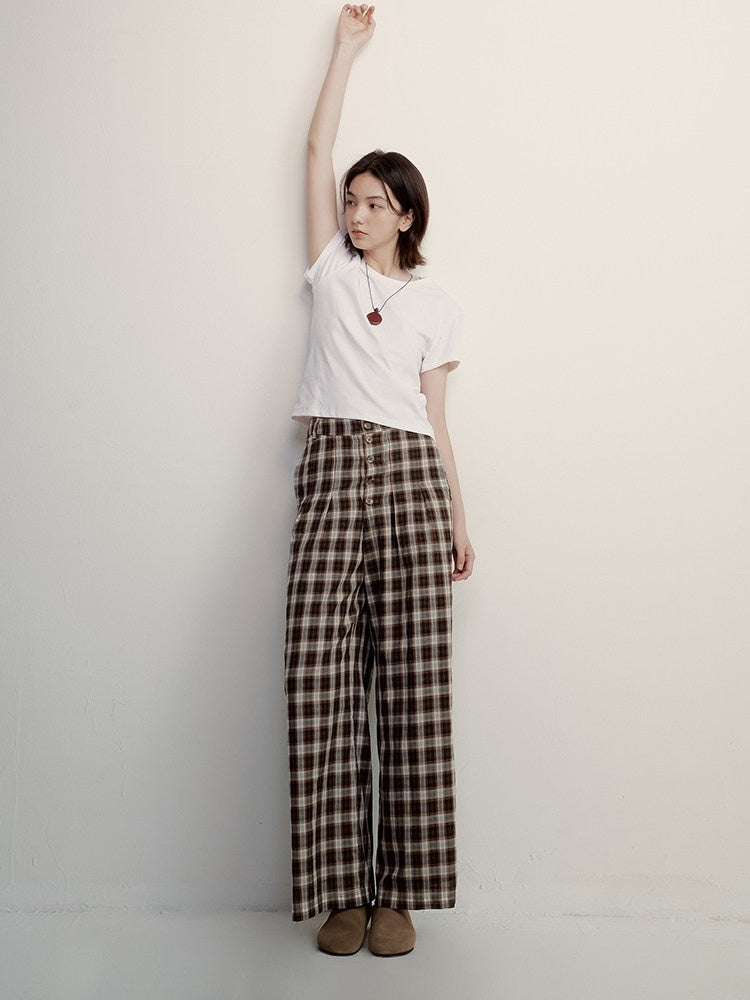 FUSSED_Geometric_Plaid_Drape_High_Waist_Women&