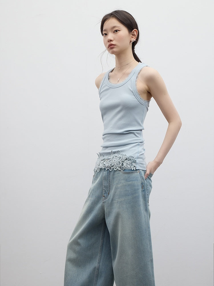 FUSSED_Girly_Rope_Embroidery_Hollow_Lace_Slim_Women&