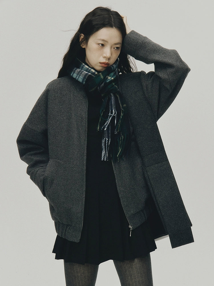 FUSSED_Grey_Melange_Wool_Blend_Baseball_Jacket_MISSTT