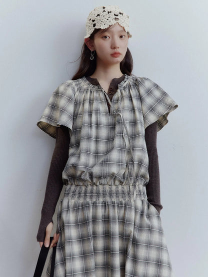 Hand Knitted Snowflake Beanie In Almond Cream