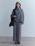 FUSSED_Heavy_Knit_Stand_Collar_Sweatshirt_Two_Piece_Casual_Women_Solid_Long_Pants_Suit_MISSTT