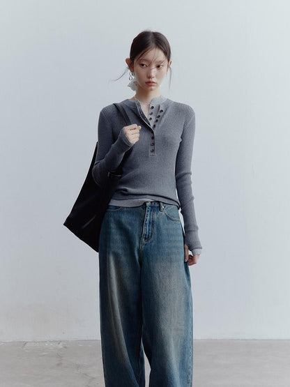 FUSSED Henry Neck Wool Knit Base Layer 6 Classic Colors