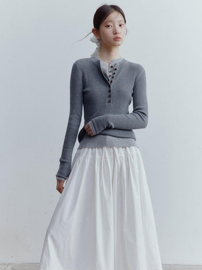 FUSSED Henry Neck Wool Knit Base Layer 6 Classic Colors