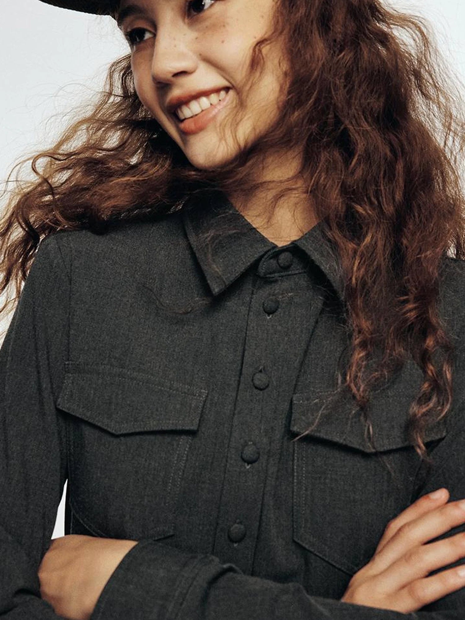 High Waisted Pleated Blazer Dress with Notched Collar