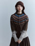 FUSSED Hot Cocoa Handwoven Sculpted Rolled Brim Vintage Women&