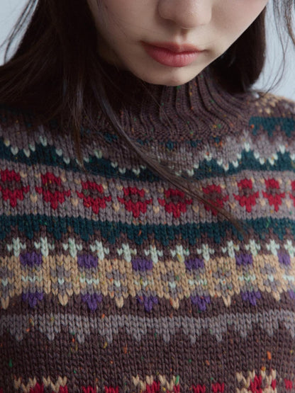 FUSSED Hot Cocoa Handwoven Sculpted Rolled Brim Vintage Women&
