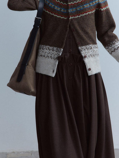 FUSSED Hot Cocoa Handwoven Sculpted Rolled Brim Vintage Women&