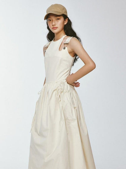 FUSSED Ivory Remade Patchwork Metal Buckle Straps Women&