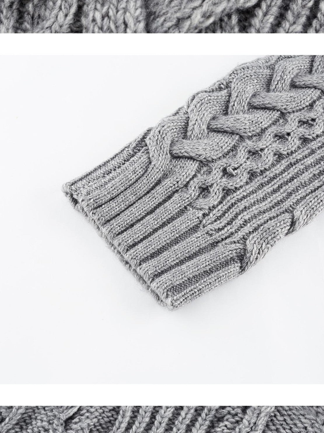 FUSSED Jacquard Hooded Wool Knit Loose Women&