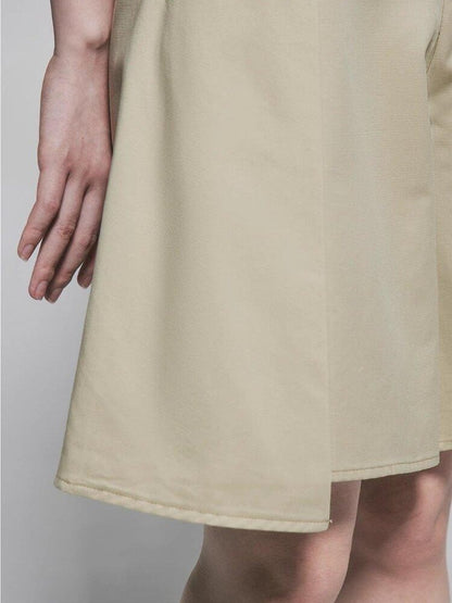 FUSSED Khaki Almond Pleated Wide Leg Women&