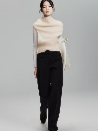 FUSSED Kid Mohair Pink Mohair Wool Vest