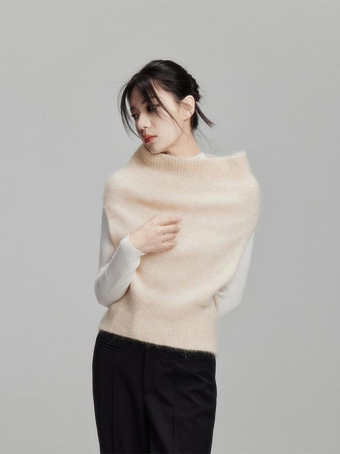 FUSSED Kid Mohair Pink Mohair Wool Vest