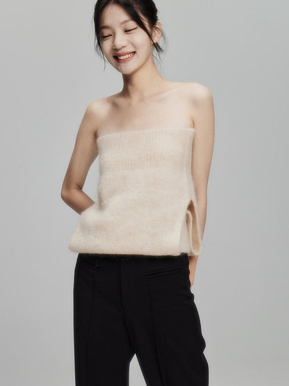 FUSSED Kid Mohair Pink Mohair Wool Vest