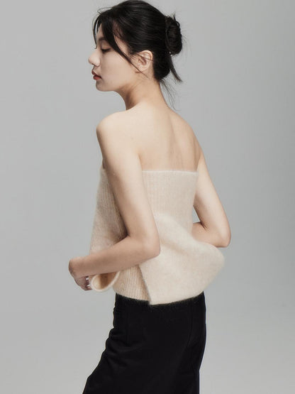 FUSSED Kid Mohair Pink Mohair Wool Vest
