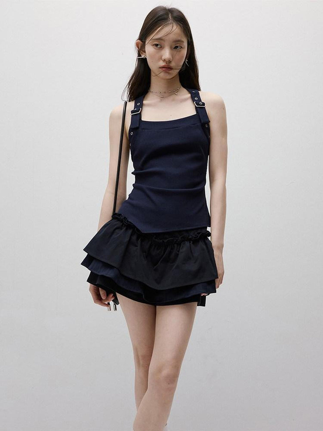 FUSSED Layered Puffed Patchwork 3d Embellished A Line Women&