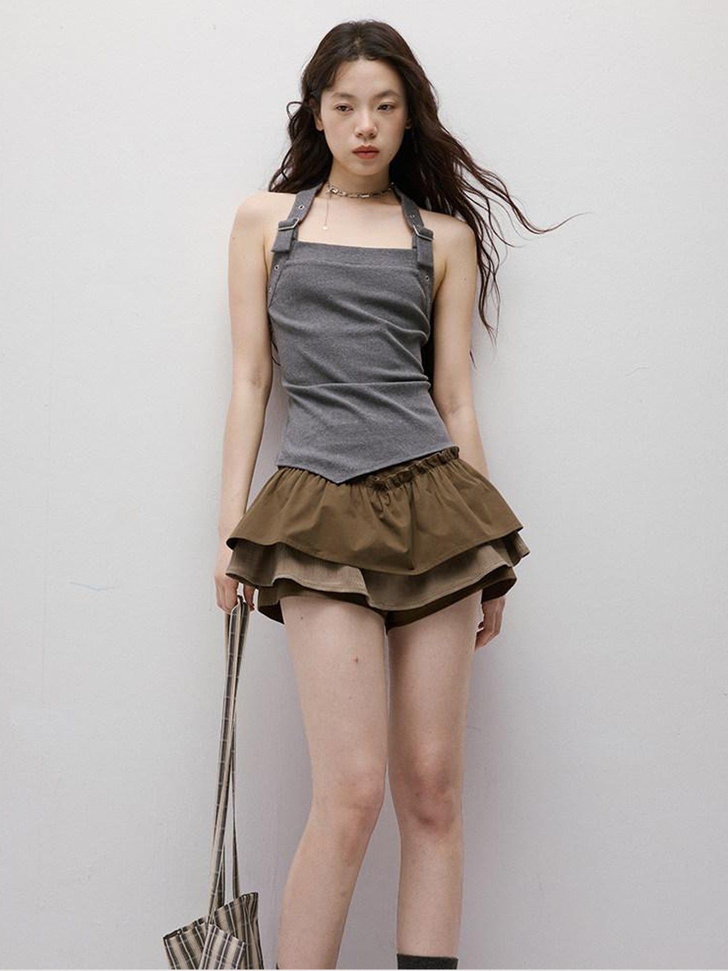 FUSSED Layered Puffed Patchwork 3d Embellished A Line Women&