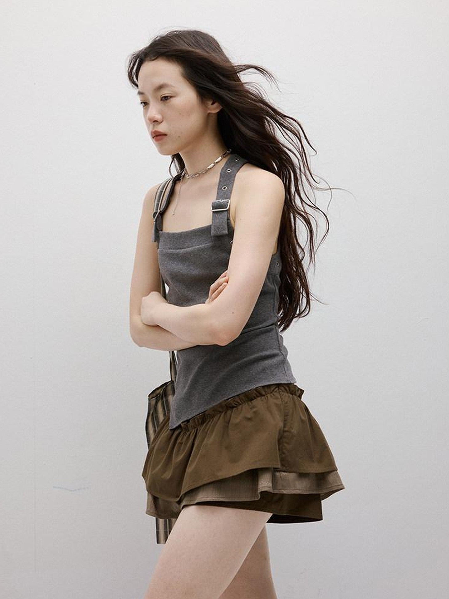 FUSSED Layered Puffed Patchwork 3d Embellished A Line Women&