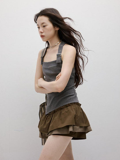 FUSSED Layered Puffed Patchwork 3d Embellished A Line Women&