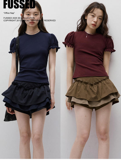 FUSSED Layered Puffed Patchwork 3d Embellished A Line Women&