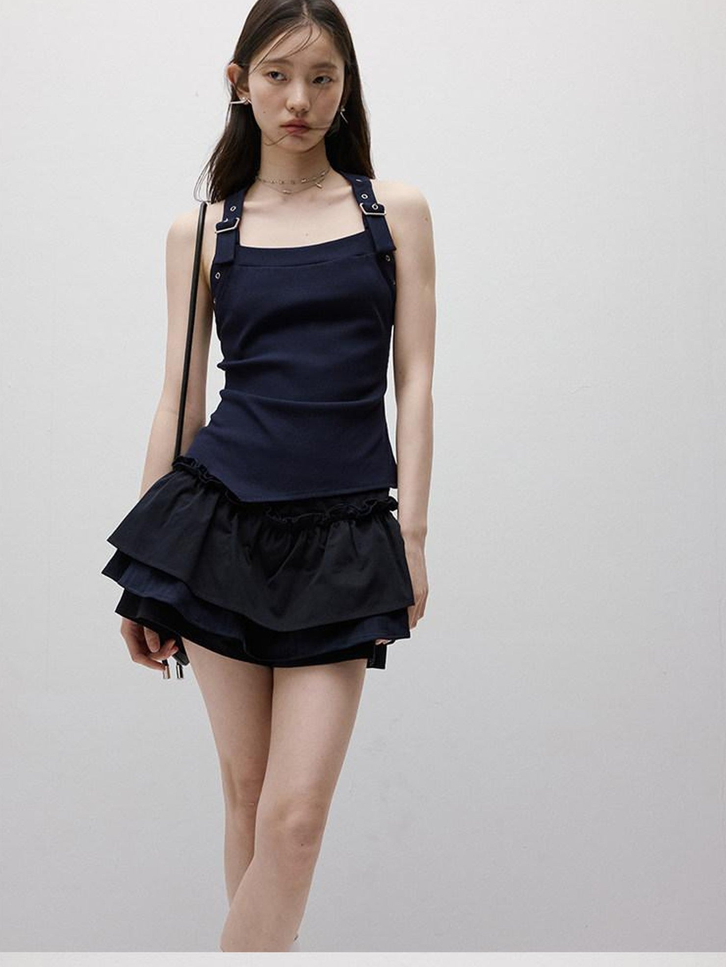 FUSSED Layered Puffed Patchwork 3d Embellished A Line Women&