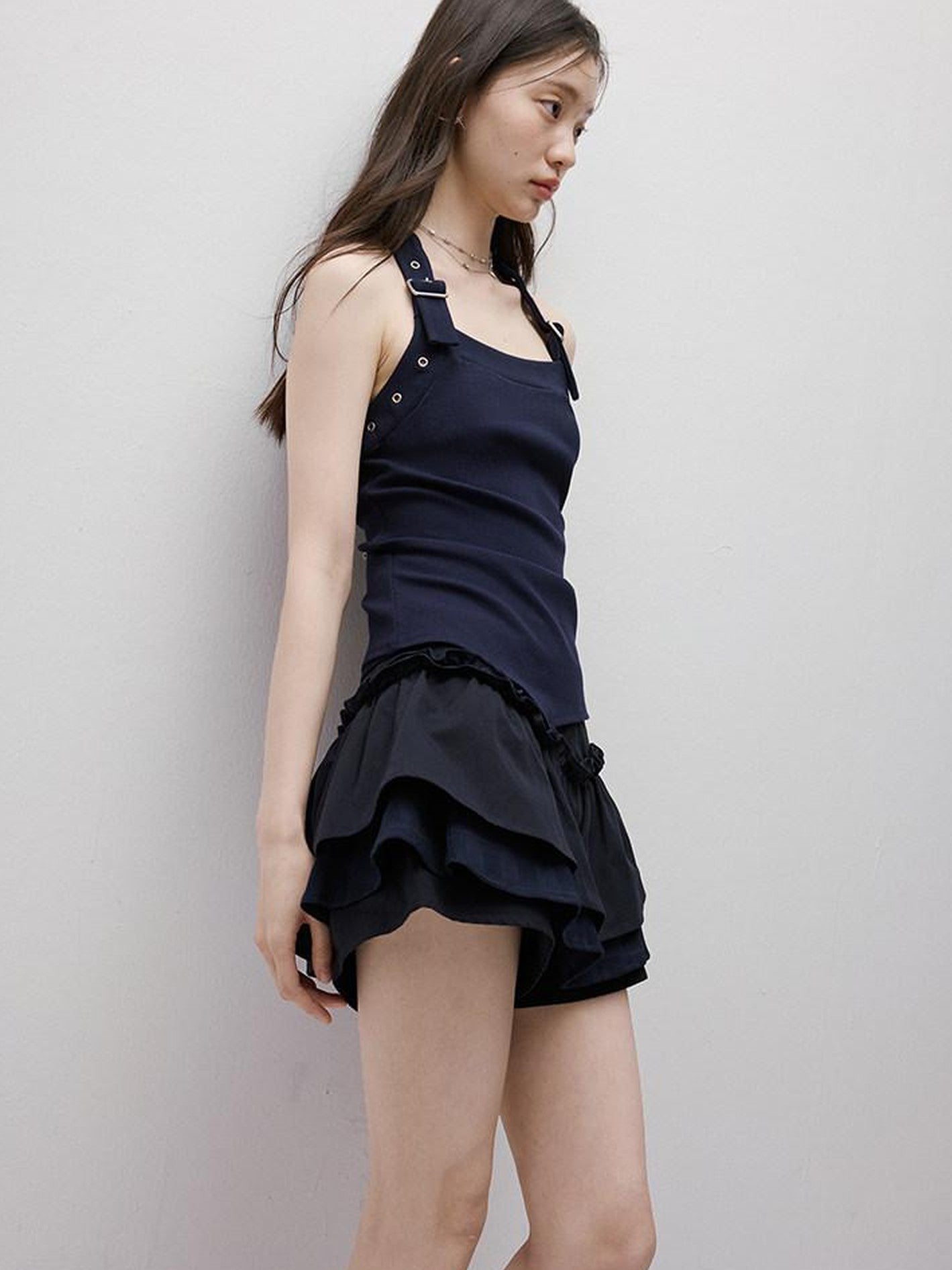 FUSSED Layered Puffed Patchwork 3d Embellished A Line Women&