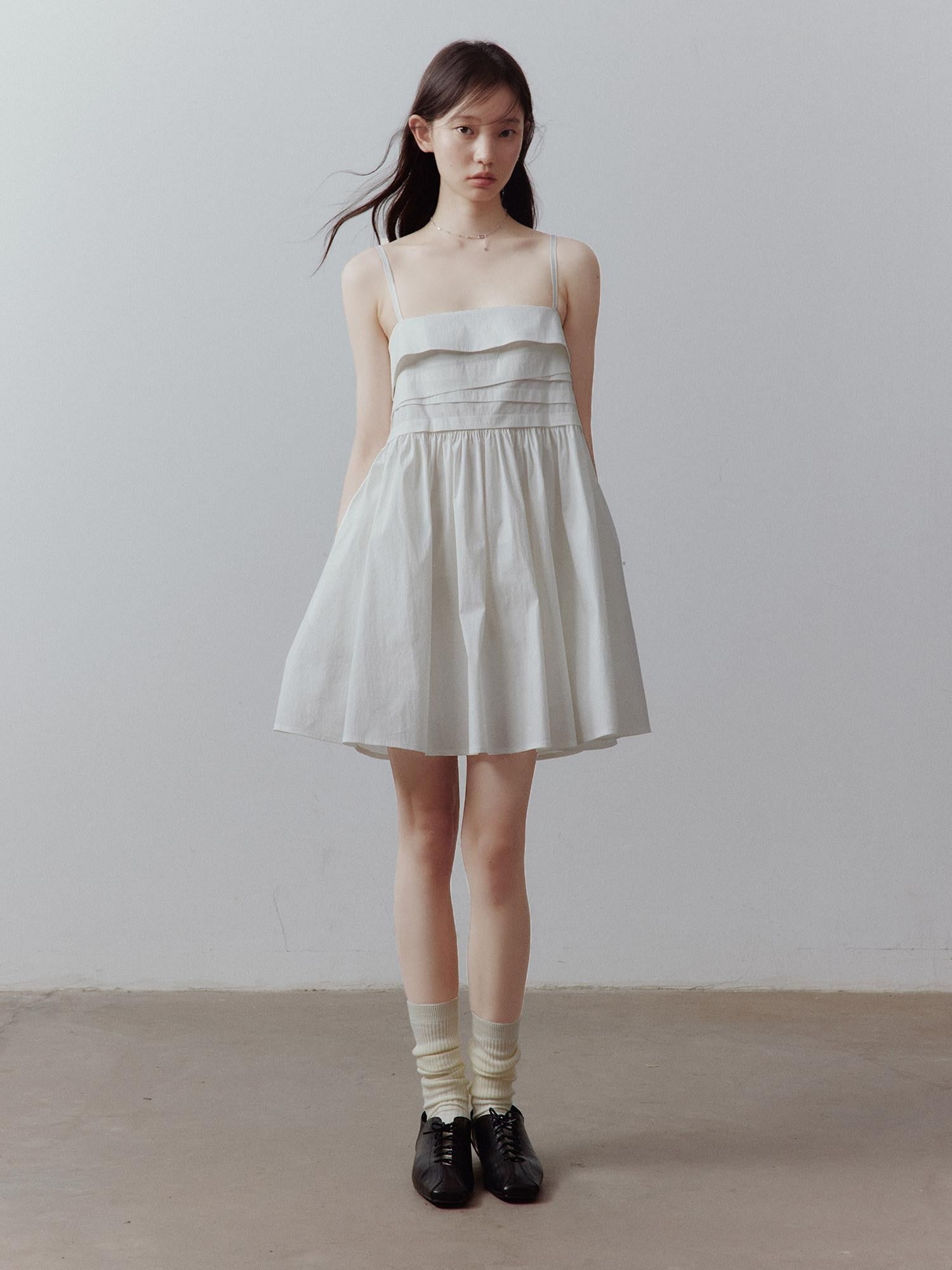 FUSSED Layered Splice Irregular Accordion Pleat Women&