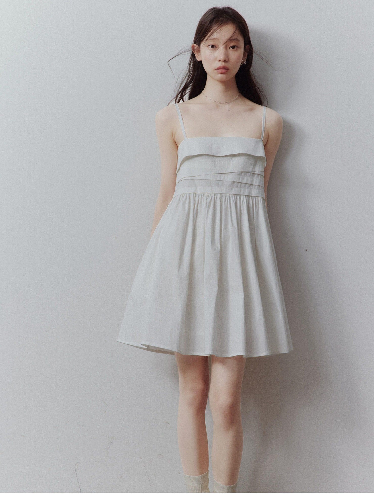 FUSSED Layered Splice Irregular Accordion Pleat Women&