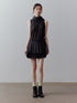 FUSSED_Layered_Spliced_Double_Pleat_Tie_High_Neck_Aline_Women&
