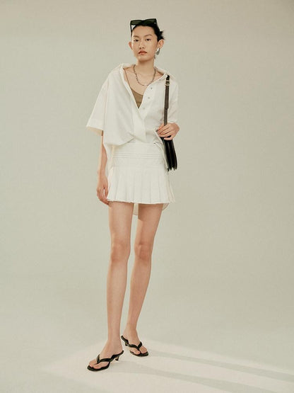 FUSSED Leg Lengthening Low Waist Pleated Women&