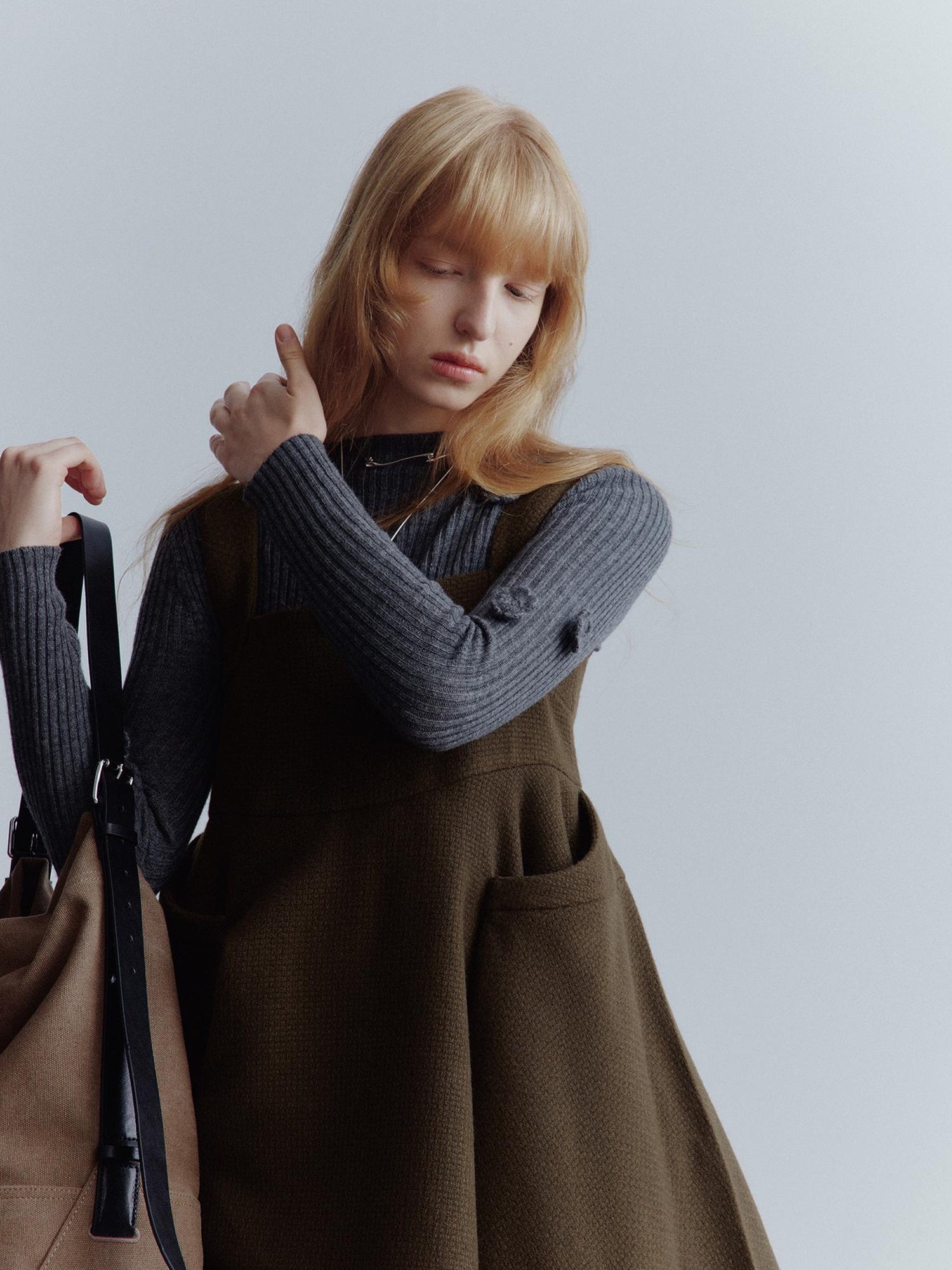 FUSSED Manta Deconstructed A Line Dress With Layered Mesh