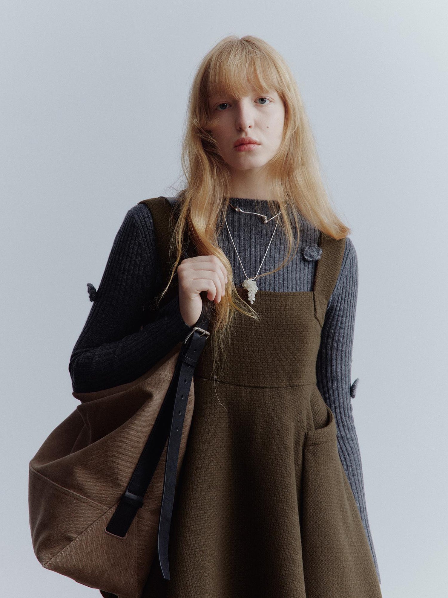FUSSED Manta Deconstructed A Line Dress With Layered Mesh