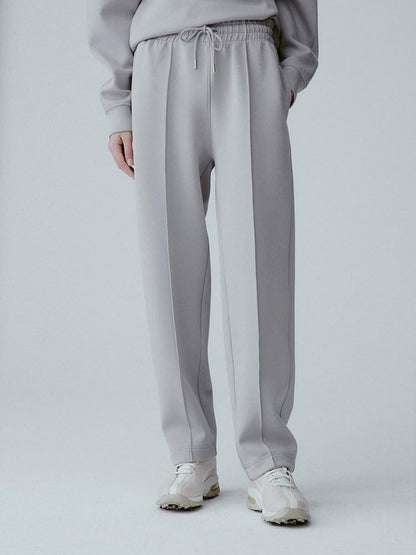 FUSSED Mercury Gray Structured Airy Minimalist Crewneck Raglan Women&