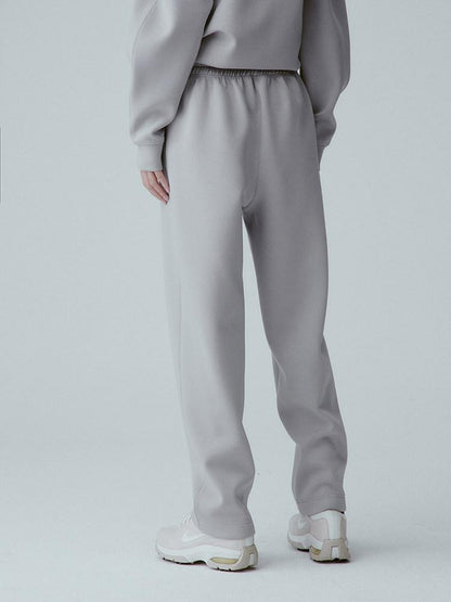 FUSSED Mercury Gray Structured Airy Minimalist Crewneck Raglan Women&