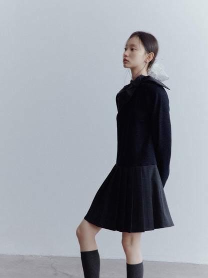 FUSSED Meteorite Gray Deconstructed Scarf Pleat Patch Women&
