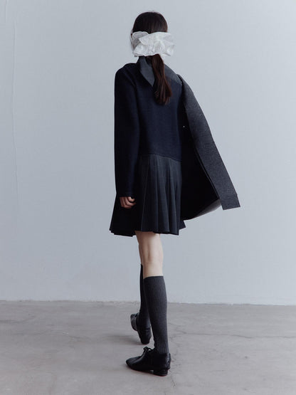 FUSSED Meteorite Gray Deconstructed Scarf Pleat Patch Women&