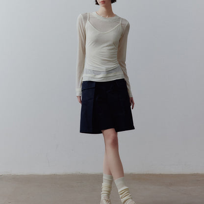 FUSSED Midnight Blue Heavy Deconstructed Patchwork Women&
