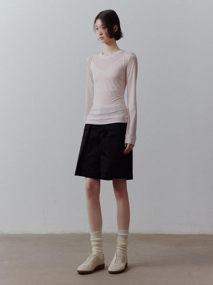 FUSSED Midnight Blue Heavy Deconstructed Patchwork Women&