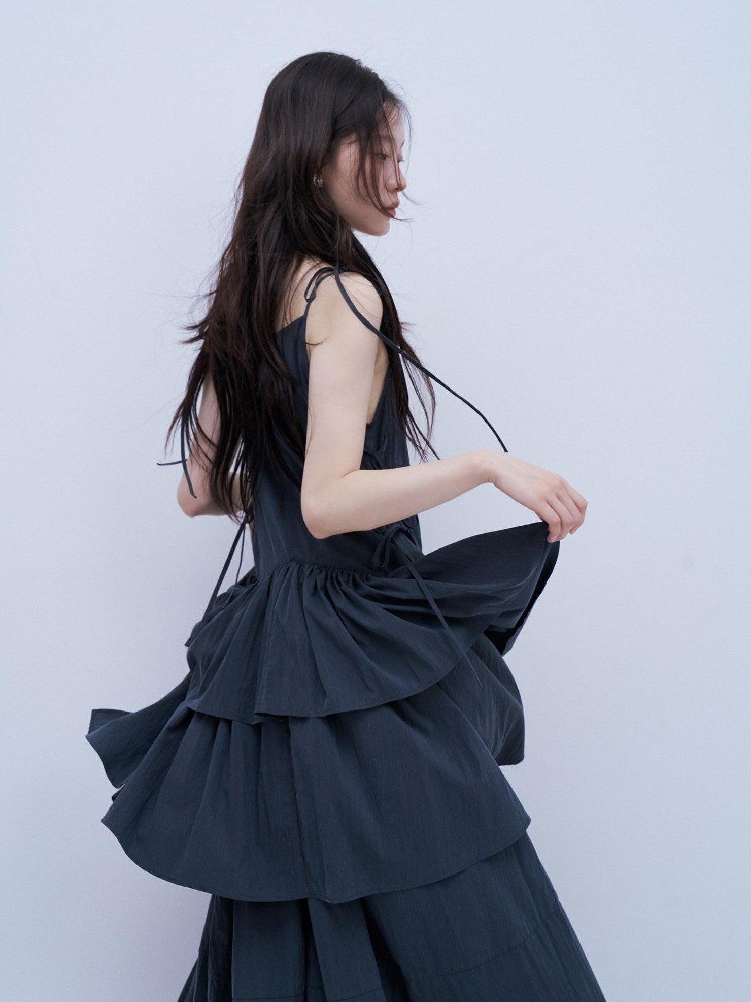 FUSSED Midnight Blue Heavy Sandwash Layered Tie A Line Women&