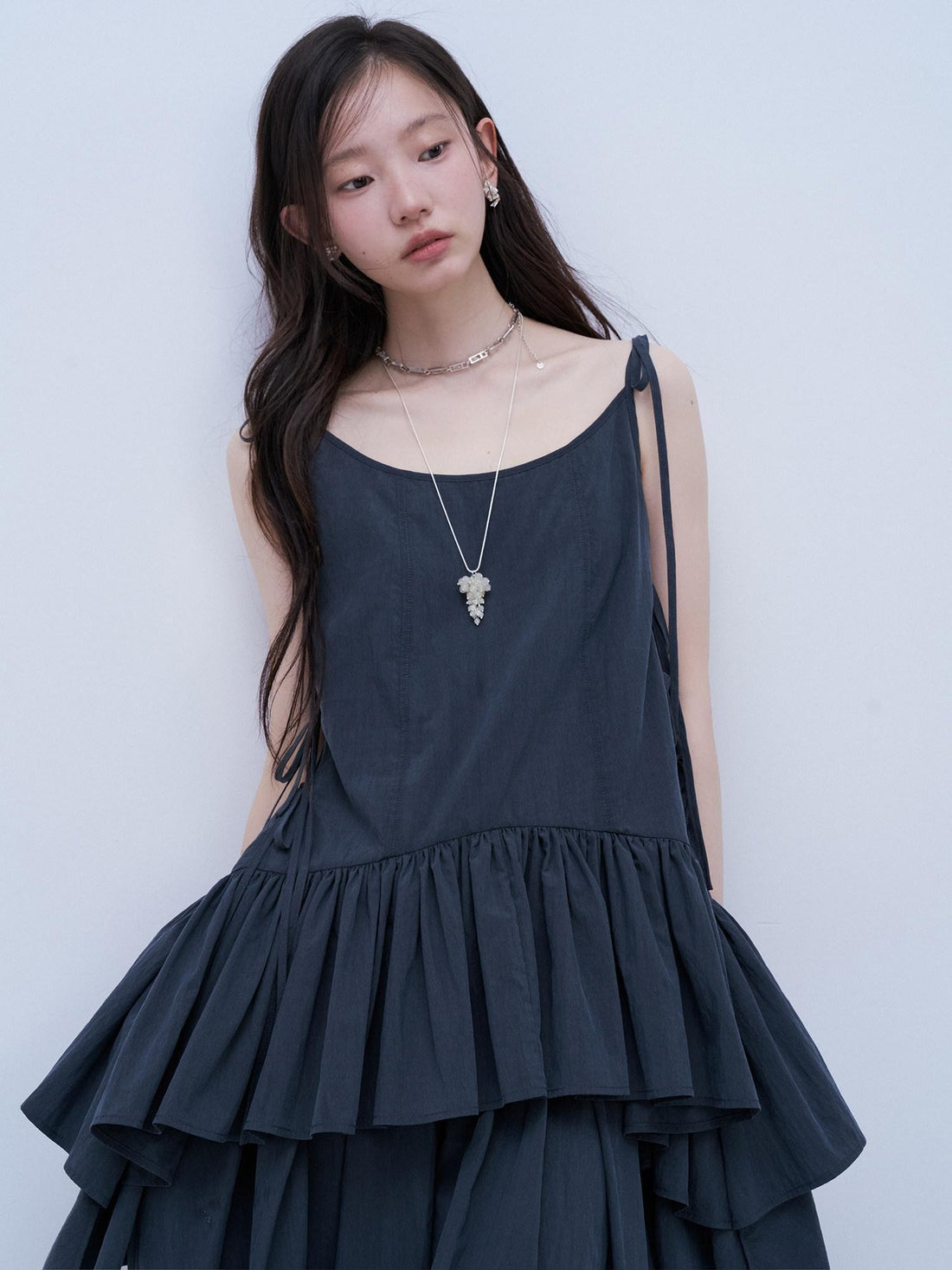 FUSSED Midnight Blue Heavy Sandwash Layered Tie A Line Women&