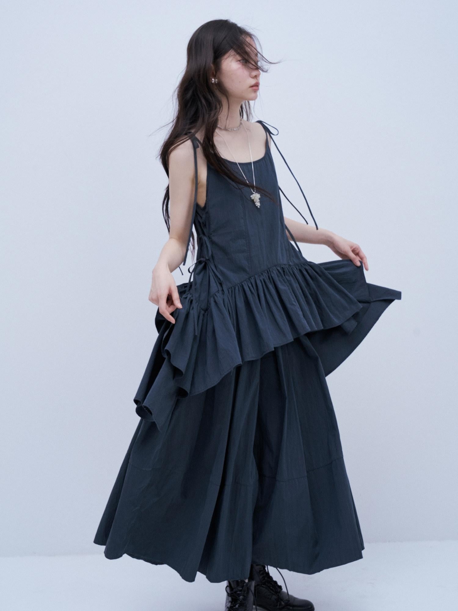 FUSSED Midnight Blue Heavy Sandwash Layered Tie A Line Women&