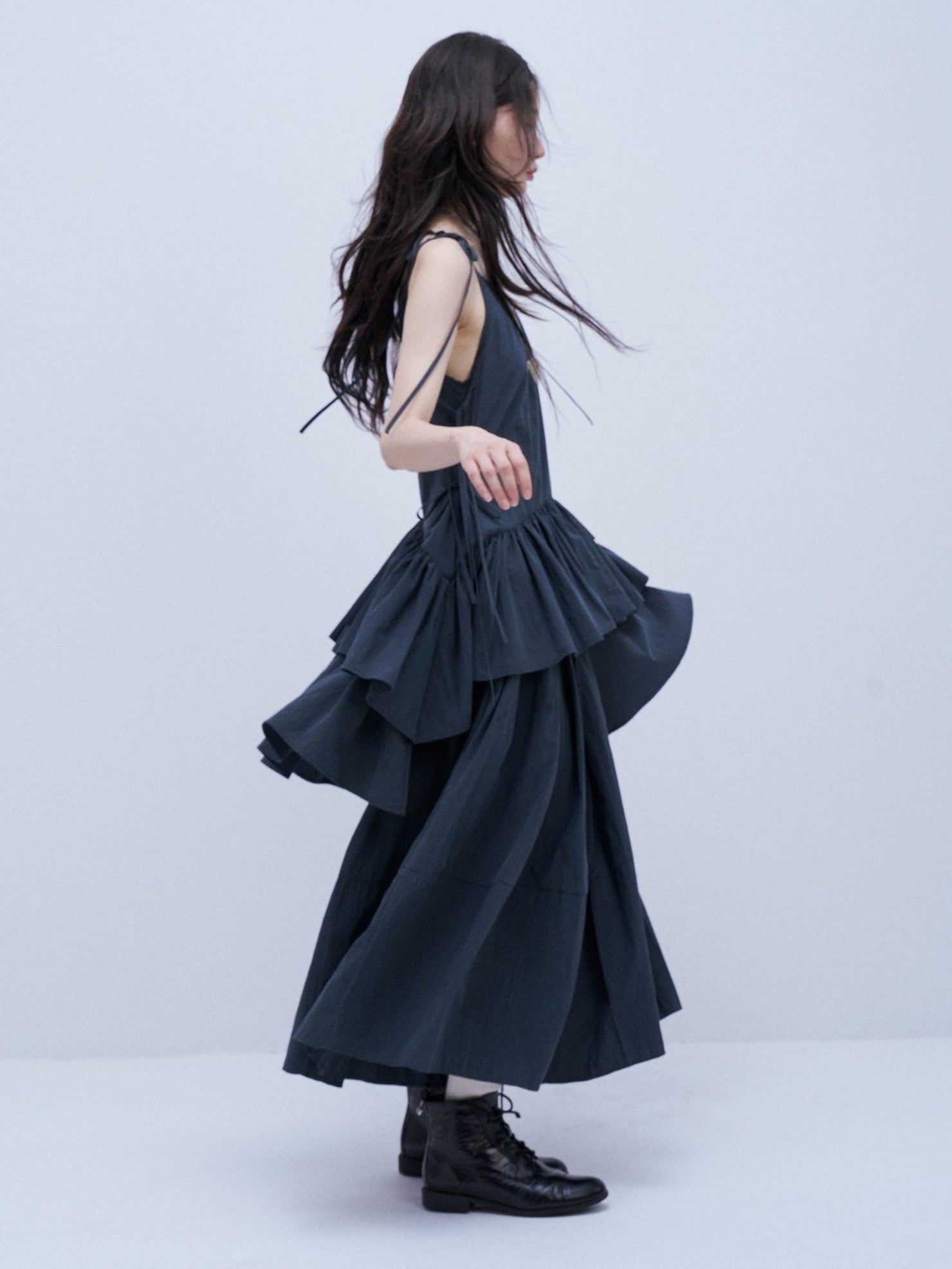 FUSSED Midnight Blue Heavy Sandwash Layered Tie A Line Women&