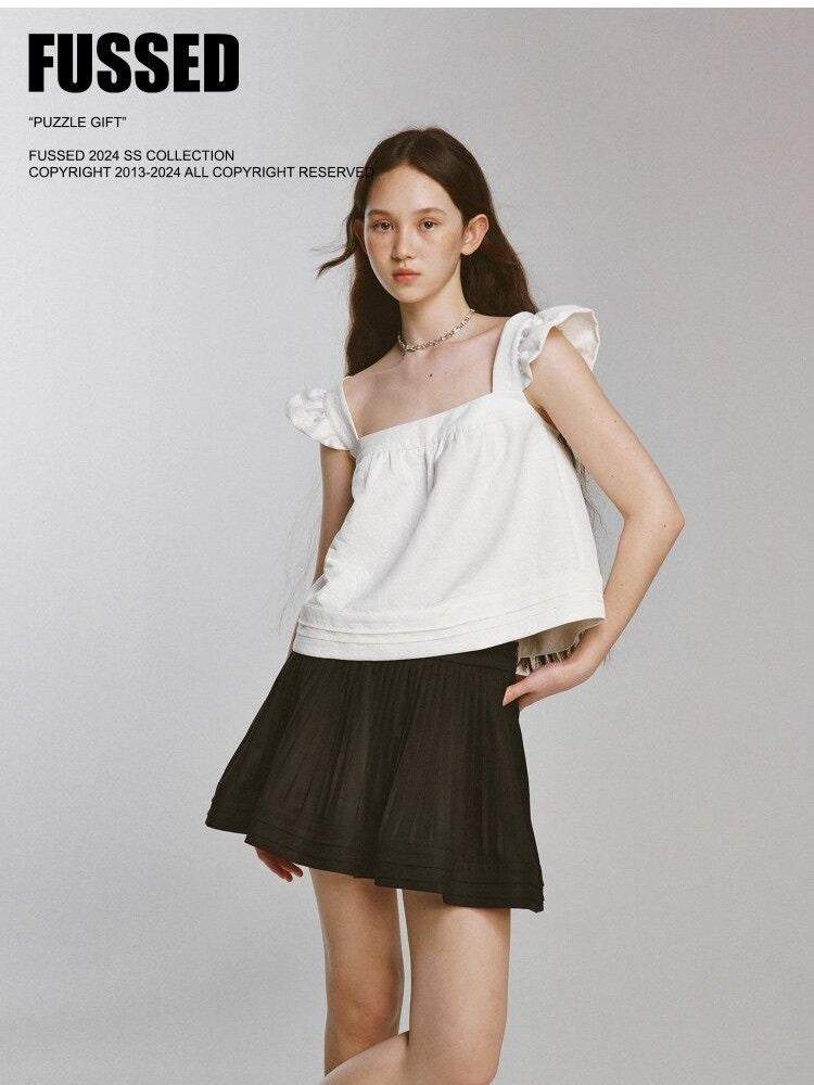 FUSSED Midnight Elf Heavy Pleated Patchwork Anti Exposure Women&