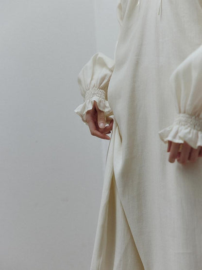 FUSSED Milky Apricot Gathered Cocoon Women&