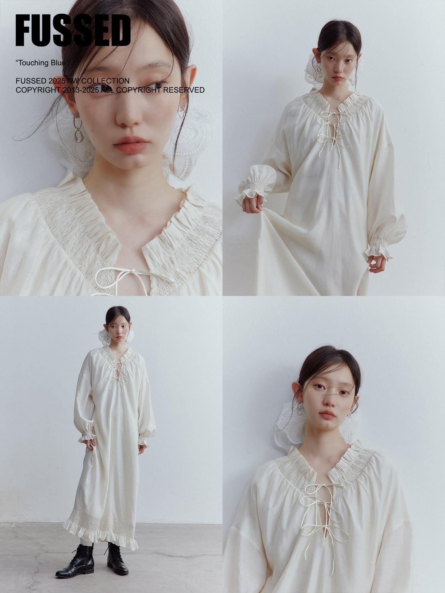 FUSSED Milky Apricot Gathered Cocoon Women&