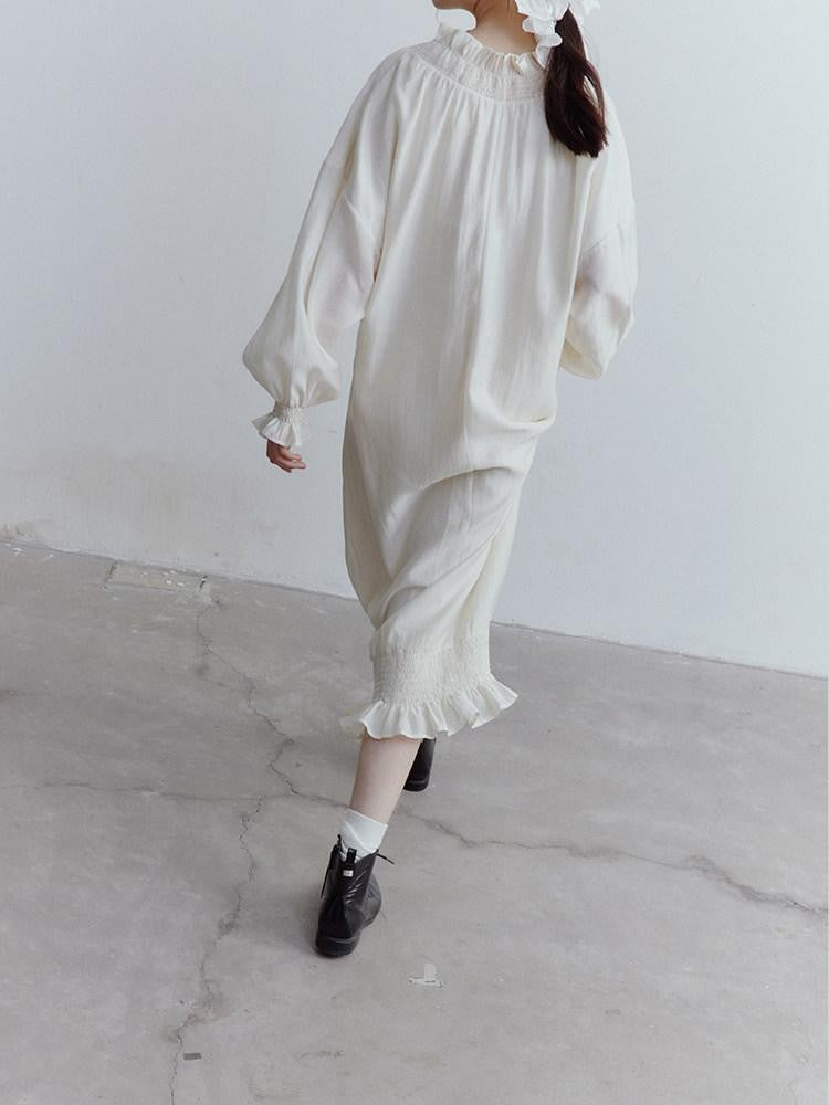 FUSSED Milky Apricot Gathered Cocoon Women&