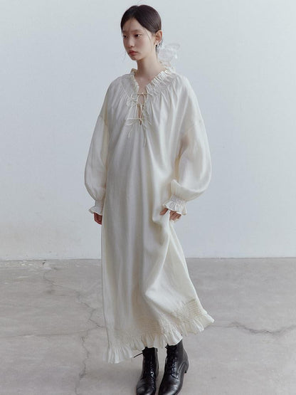 FUSSED Milky Apricot Gathered Cocoon Women&